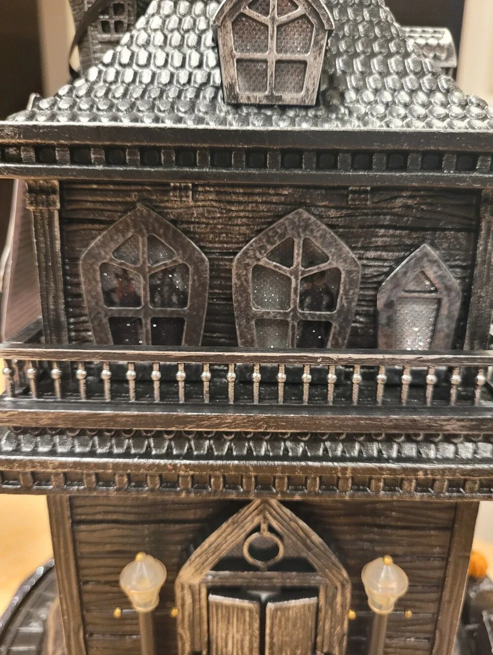 NEW Well Dressed Home Haunted Victorian Halloween Light-Up House Black & Silver